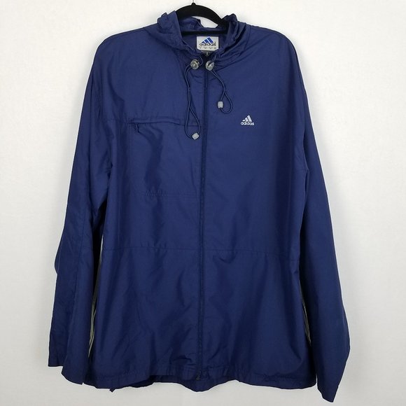adidas Other - Vintage Adidas Navy Zip Windbreaker Jacket M32